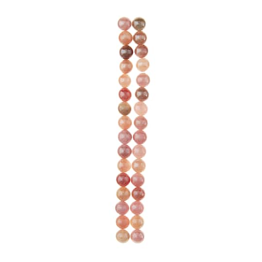 12 Pack: Electroplated Sunstone Round Beads, 8mm by Bead Landing™